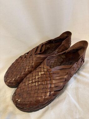 Brand X Leather Huaraches Sandals Brown Men 9.5 Fits Women 10.5
